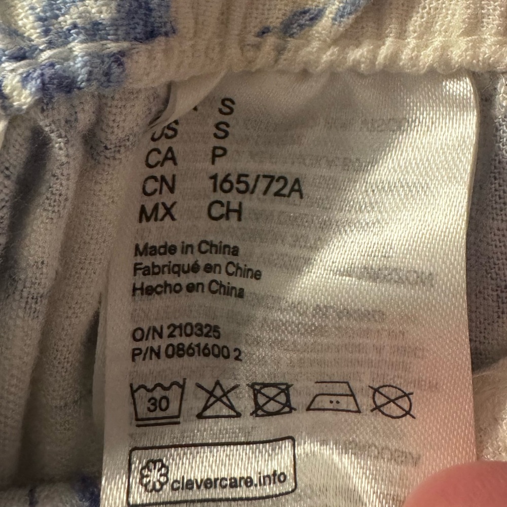 H&M Blue Toile Button-Front Midi Skirt - Picture 4 of 7